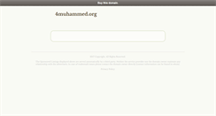 Desktop Screenshot of 4muhammed.org